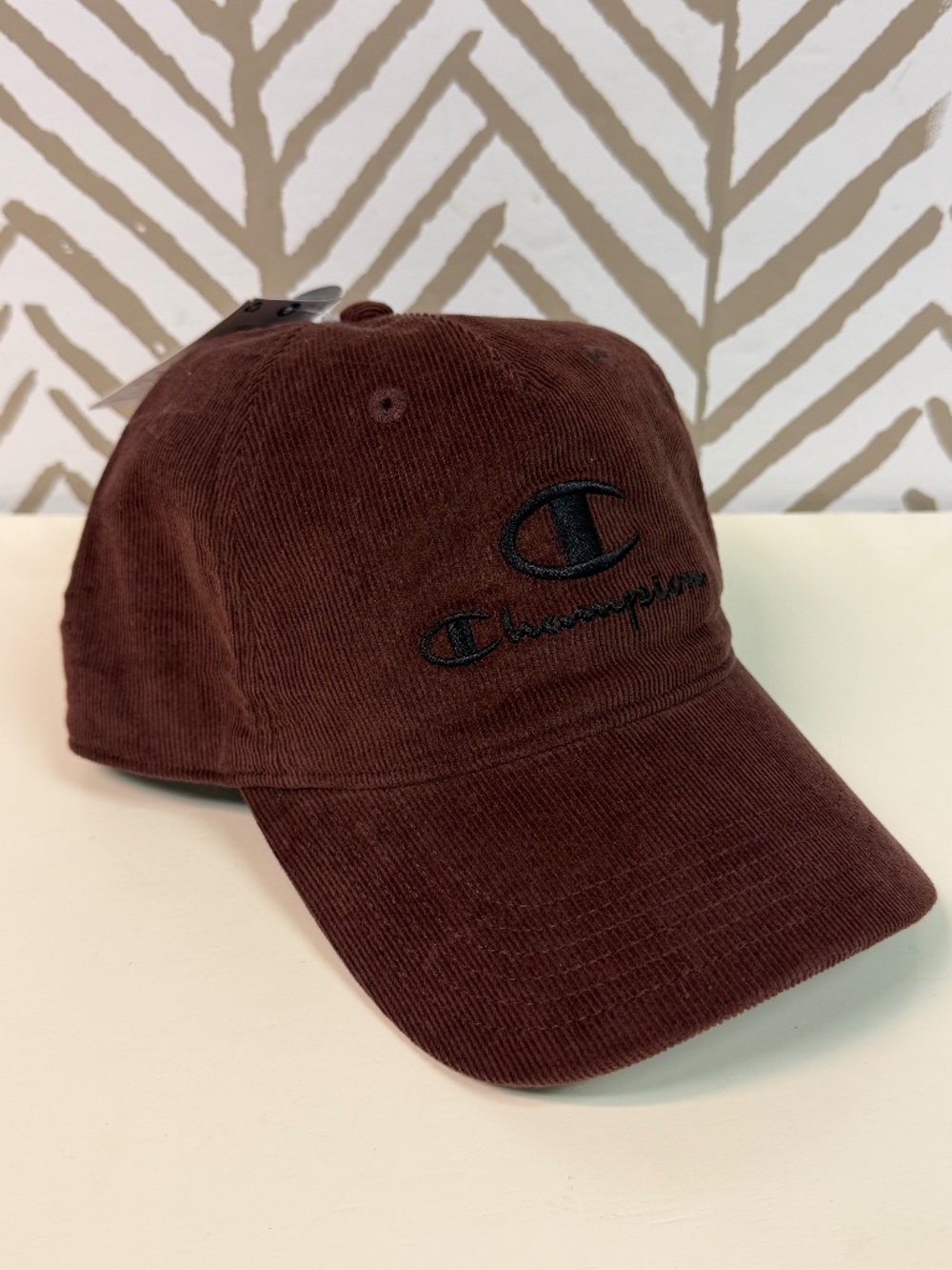 NWT Champion Brown Corduroy Snap Back Adjustable Hat